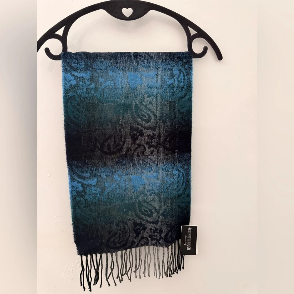 Steve Madden Blue Gradient Paisley Scarf